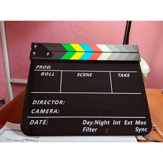 Acrylic Clapboard Clapper Board Clapperboard Black
