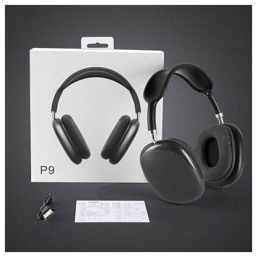 Generic P9 Headphone Wireless Bluetooth Stereo Foldable - BLACK - image 3