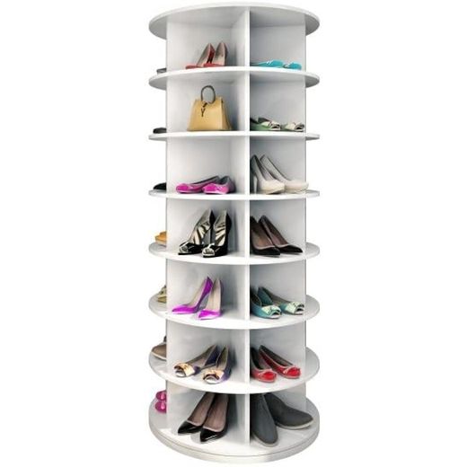 Rotating shoe rack .