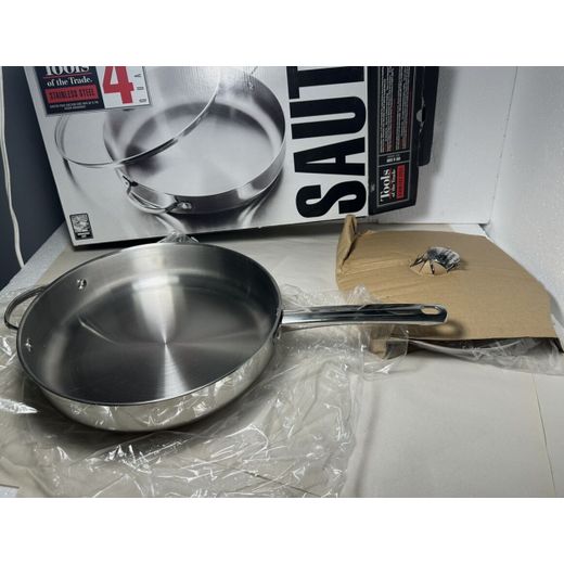 TOOLS Non-Stick 4-Quart Steel Sauté Pan With Transparent Lid - image 2