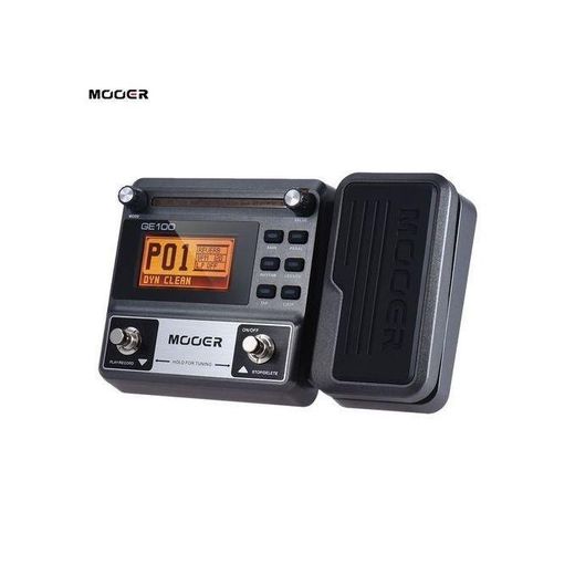 Moore Mooer-GE100 Guitar Multi-effects Processor Effect Pedal With Loop Recording(180 Seconds) Tuning Tap Tempo Rhythm Setting Scale & Chord Lesson Functions