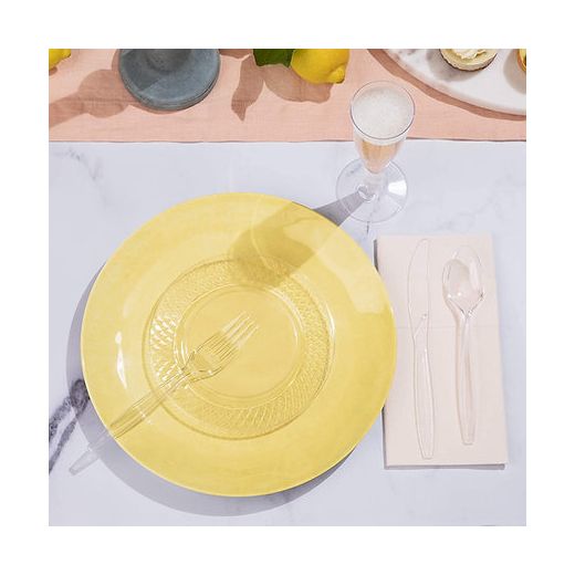 Generic Clear Plastic Cutlery Set White, 60-Pack - image 2