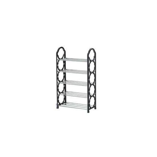 5 Layer Display Shoe Rack black