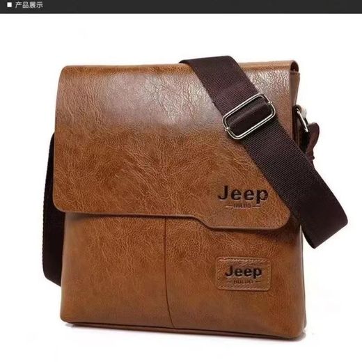 Jeep Buluo Unisex Quality Men's Leather Crossbody Shoulder Bag with Wallet, Messenger Bag Crossbody Bag and Wallet Set for Men Durable PU Leather Shoulder Bag & Purse Cross Bag Leather Bag with Wallet, Leather Sling Bag & Wallet Set Brown Leather Crossbody Bag - image 3