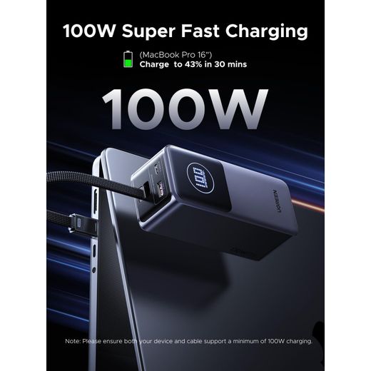 Ugreen  Nexode 20000mAh 130W Power Bank with a built-in USB-C cable. - image 3