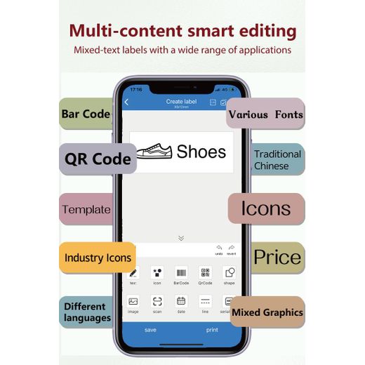 Vsonic Mini Portable Thermal Label Printer Sticker Maker Compatible With iOS Android - image 3
