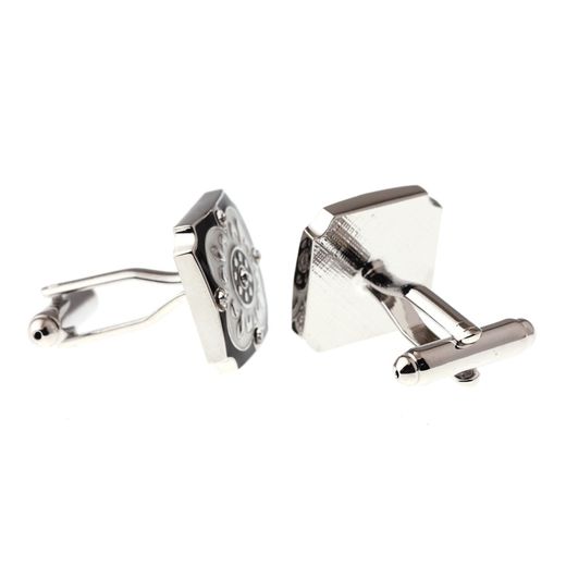 Fashion Classic Cufflinks Silver Plated For Men Shirt - image 3