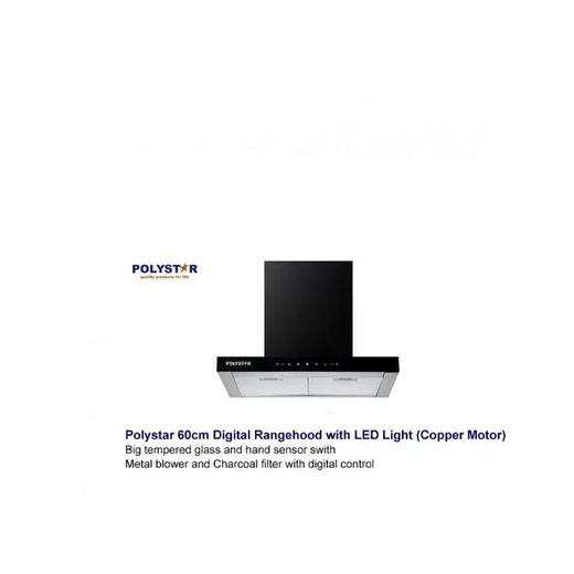 Polystar Digital Range Hood With Led Light - 60cm