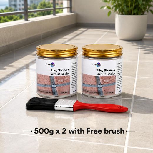 Generic Invisible waterproof coating for tiles, stones, bricks, bathrooms- 500ml x 2