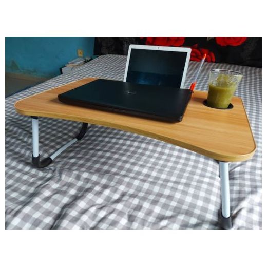 Generic Multifunction Laptop Table With Cup And Tablet Holder- Brown - image 4