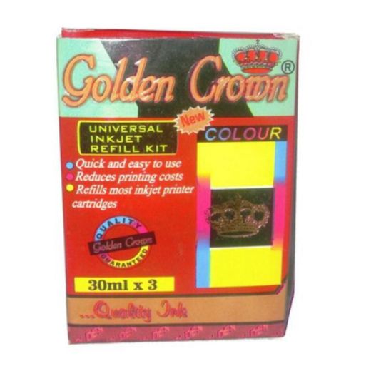 Golden Crown Universal Inkjet Refill Kit - Multicolour
