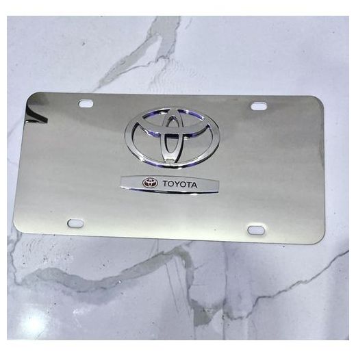 Toyota Silver Color Full Plate Number Cover/frame