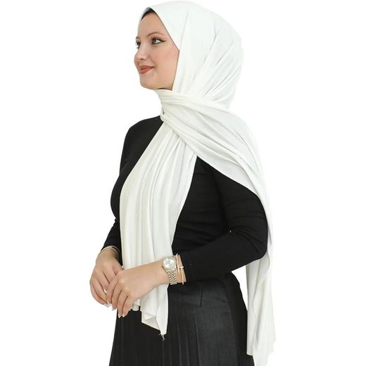 Fashion CREAM COLOUR NOT WHITE Premium Jersey Hijab for Women Viscose Scarf Lightweight Muslim Hijabs Long Shawl Islamic Scarves - image 3
