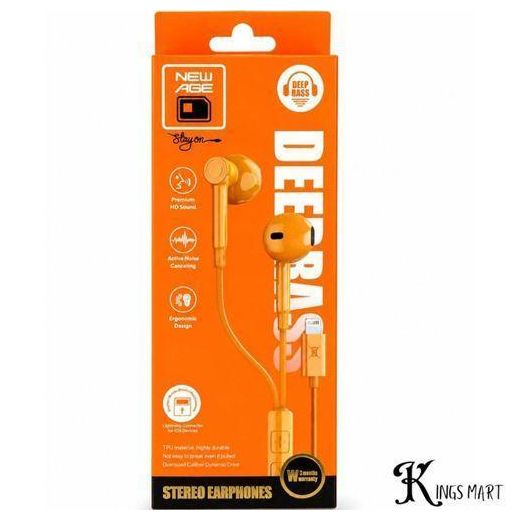 New Age iPhone Earpiece iOS Lightning Premium HD Sound Active Noise Cancelling Deep Bass Beat Ultra 5 iPhone Earpiece - image 2