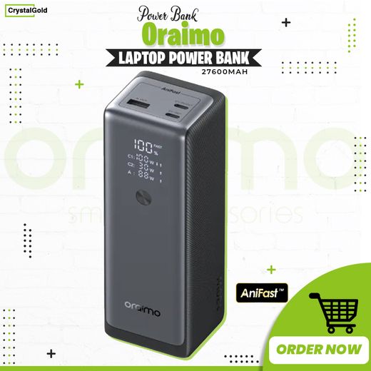 Oraimo PowerJet 130 27600mAh 130W Type-C Laptop Power Bank
