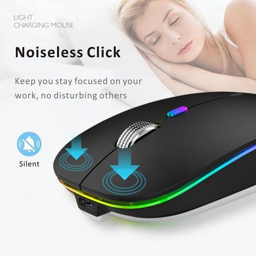 Generic Rechargeable Wireless Mouse with LED light - image 3