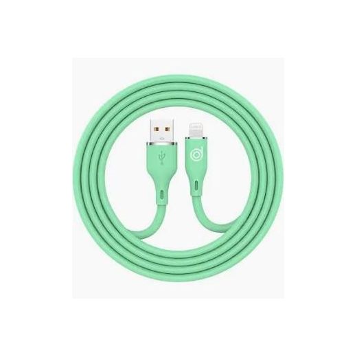 Digifon Silicone 12W USB-A To Lightning 1M Cable for IOS Phones - Lemon Green