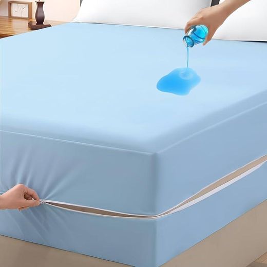 Genera Sky Blue Zipper waterproof mattress protector - image 2