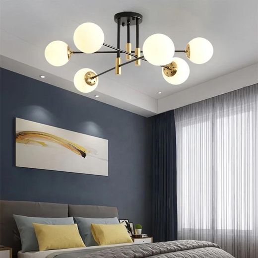 Chandelier 6 Glass Ceiling light For Living Room And Bedroom