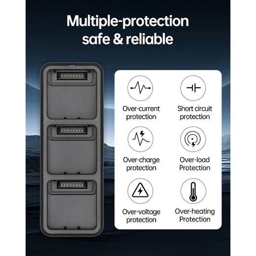 Generic DJI Mavic 3 Series Three Way Battery Fast Charging Hub for Drone Batteries (No Battery Included) 100W