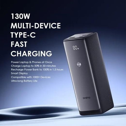Oraimo PowerJet 130 27600mAh 130W Type-C Laptop Power Bank