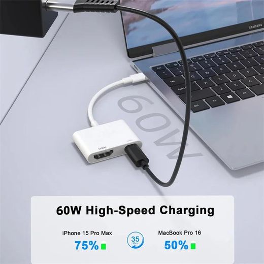 Generic USB-C to HDMI Adapter – 4K Type-C Digital AV Converter for iPhone 15, Projectors, HDTV & Monitors - image 3