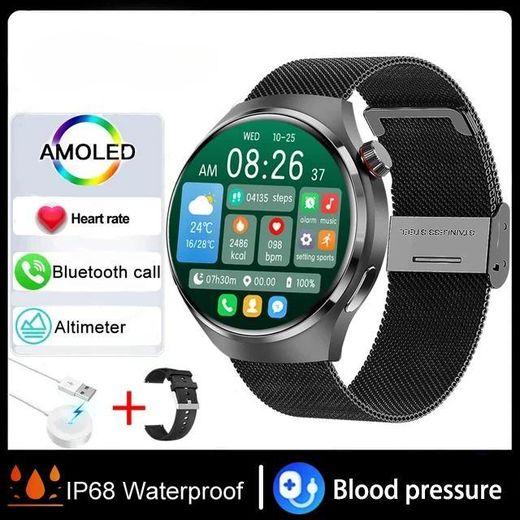Generic 2025 GPS Sport Watches NFC GT4 SmartWatches Men AMOLED Screen Heart Rate Smart Watch for Android IOS