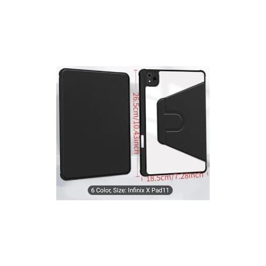 Infinix Xpad 11 Inch Pen Space 360° Degree Rotation Leather Case - Black - image 2
