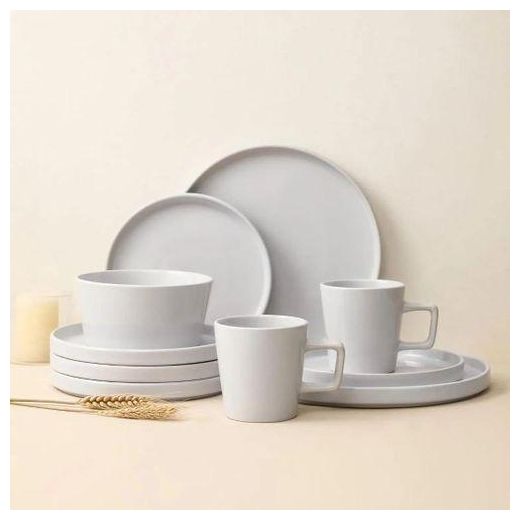 Stoneware 16 Pcs Dinner Set __White 