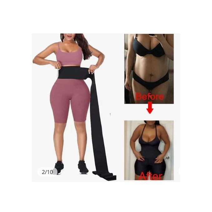 Waist Trainer Long Belt Tummy Wrap Slimming Belt And Free Skipping