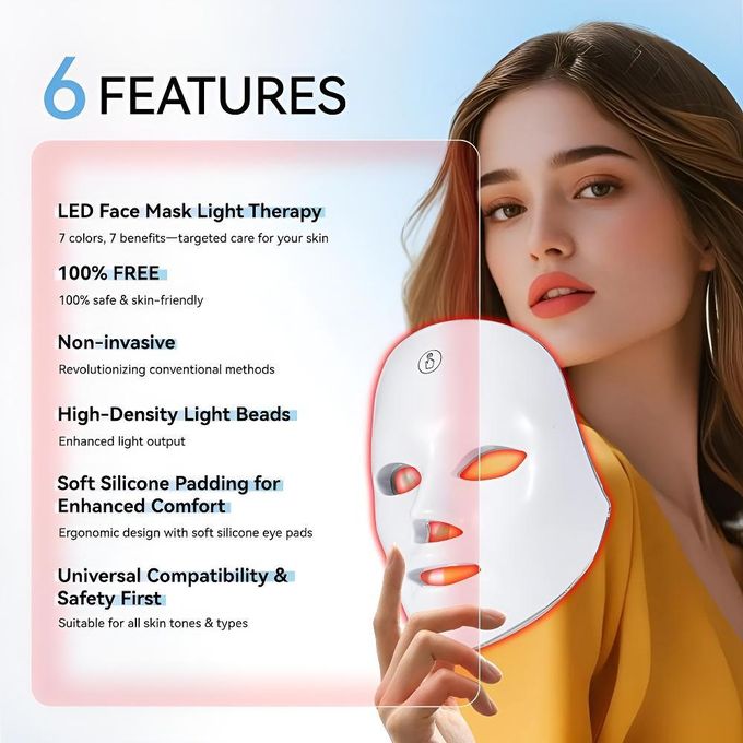 Generic LED Face Mask for Skin Care, 7-1 Colors Portable