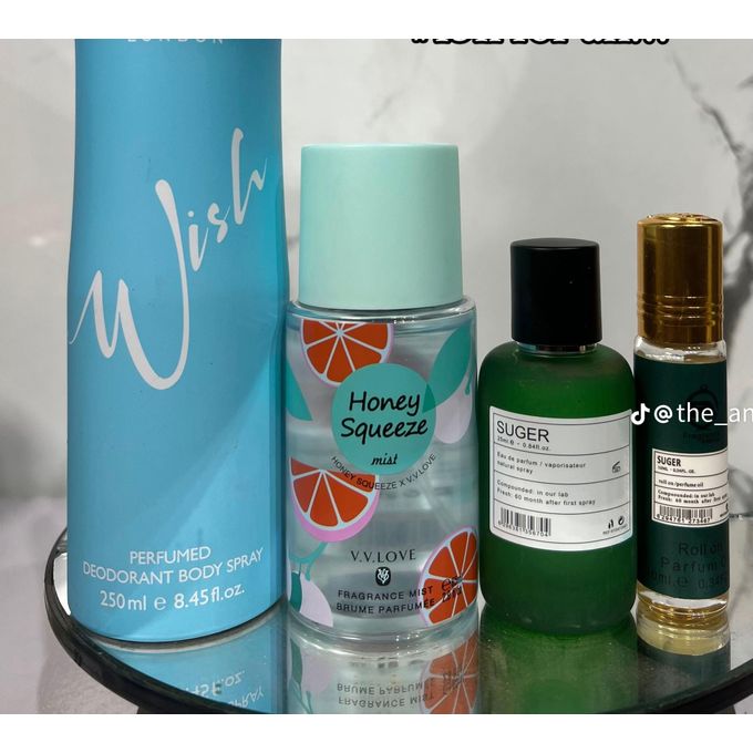 Generic SUGER EAU DE PARFUM 25ML AND CONFETTI BODY SPRAY & Oil & BODY ...