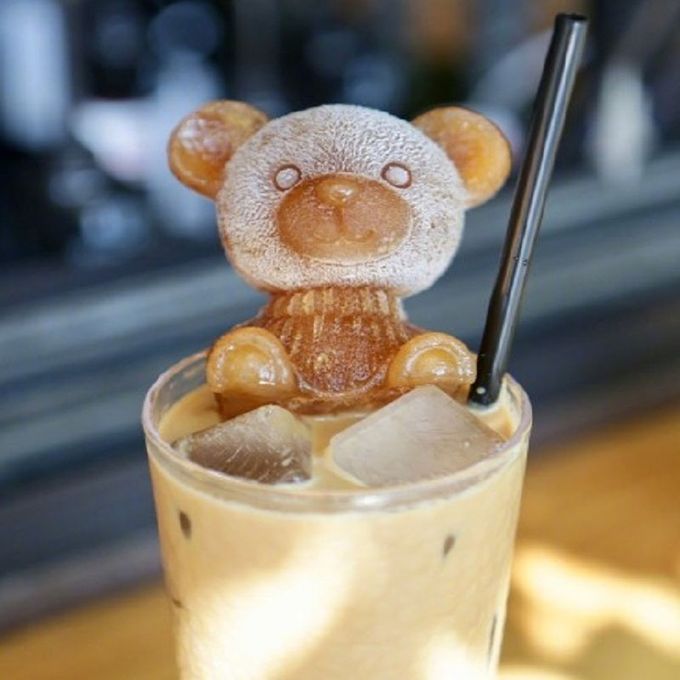 Generic Ice Cube Mold Silicone Cute Animal Ice Cube Mold Abrasive 3D Ice  Cube Mold Bear Mold Silicone Creative Coffee Milk Tea Ice Cube-Bear