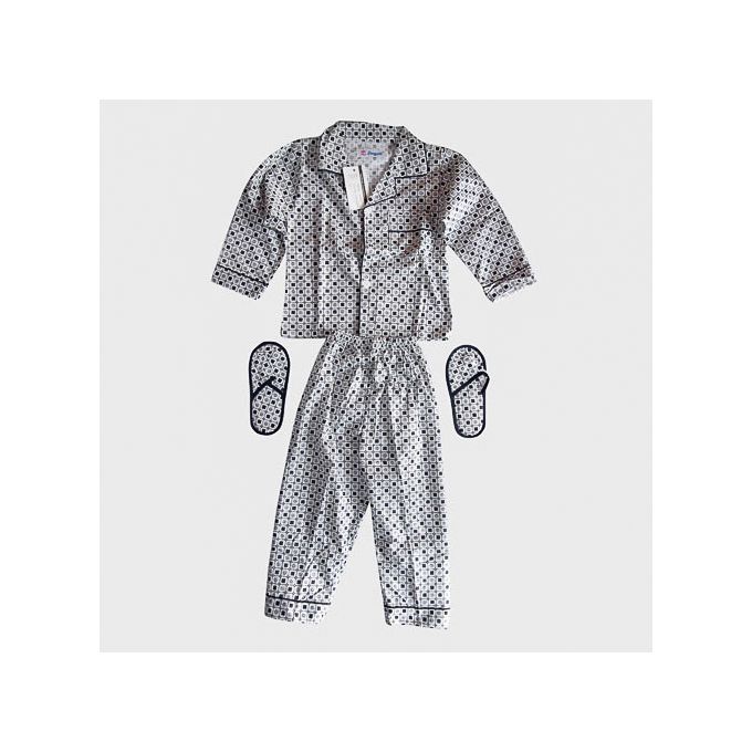 product_image_name-Fashion-Unisex Children Pyjamas Night Wear Cotton - Ash-1