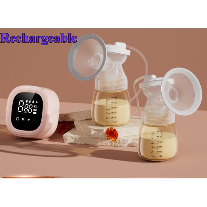 RECHARGEABLE Double Electric Breast Milk Pump, Breast Pump with 2 Modes 9 Levels. Nursing Mother Breast Milk Pump