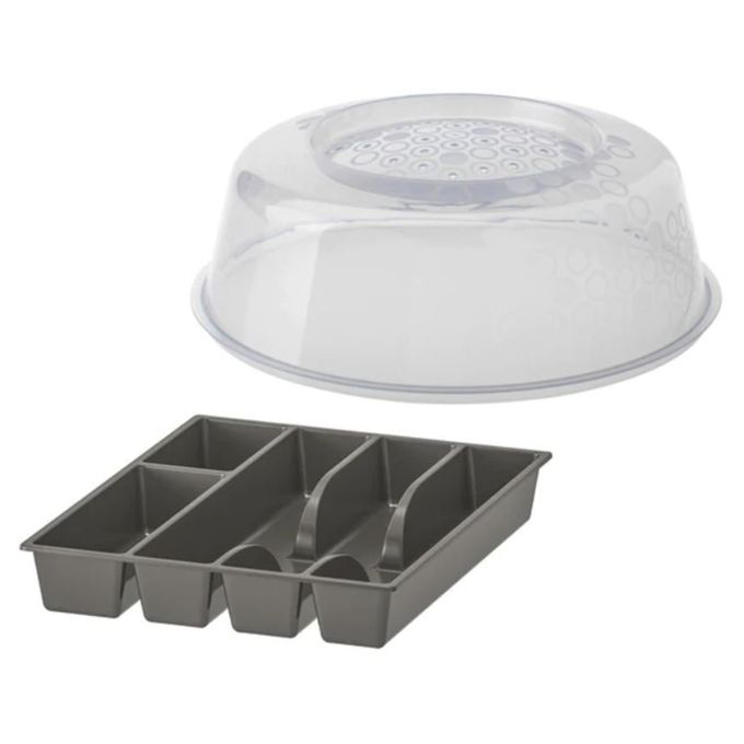 Ikea Microwave Lid And Cutlery Tray Set Grey Jumia Nigeria