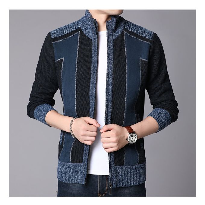 Fashion Men's Long Sleeved Cotton Sweater Casual Slim Cardigan