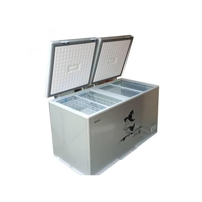 product_image_name-Snowsea-CHEST FREEZER-BD-600- GREY, DOUBLE DOOR-1