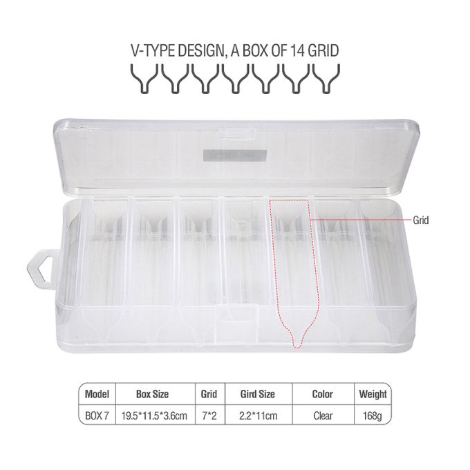 Fishing Box for Baits Double Sided Plastic Lure Boxes Fly Fishing Tackle  Storage Box Supplies Accessories