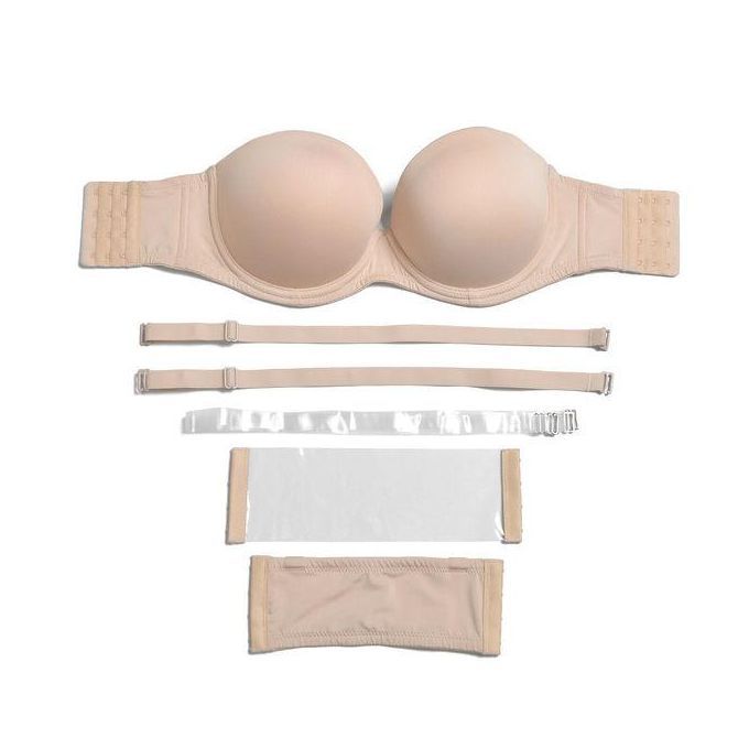 Generic New Adjusted Convertible Sexy Silicone Strapless Bras For Women  Sexy Backless Low Deep Halter Unlined B C D Dd E Ddd F G Cups