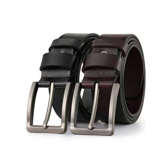 product_image_name-Fashion-Men Genuine Luxury Leather Belt 2 In 1 Brown And Black-1