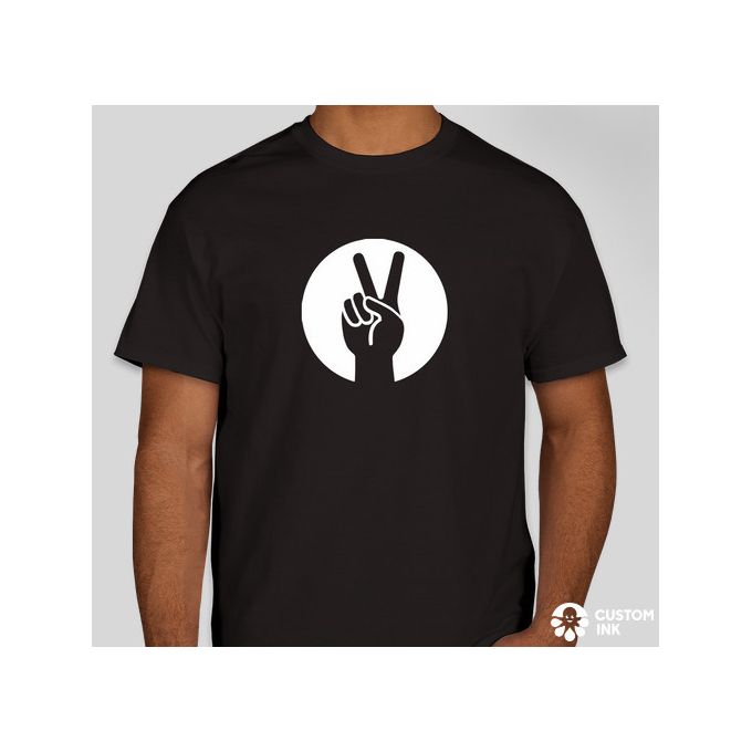 product_image_name-Fashion-Peace Black Polo T Shirt Round Neck MEN/Women-1