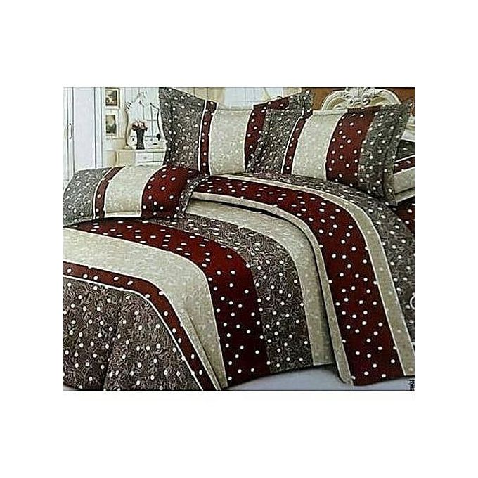 product_image_name-Generic-Brown Duvet,Bedsheet With Four Pillow Cases Set-1