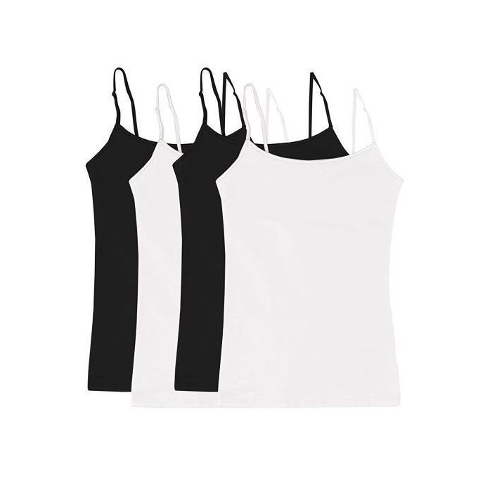 Women Camisole Top ladies Singlet Top Black White