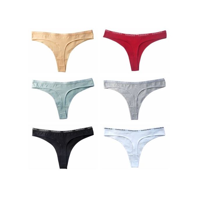 Fashion 6PCS/Set Cotton Women Sexy Panties Thongs Ladies Underwear Low Rise  Briefs