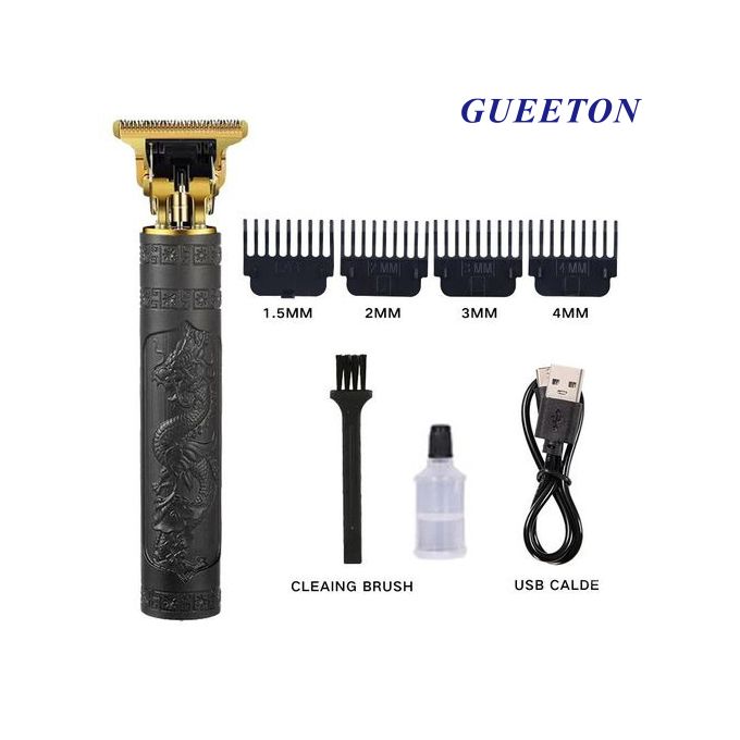 product_image_name-Generic-Rechargeable Metal Simple Style Hair Clipper -Black/Gold-1