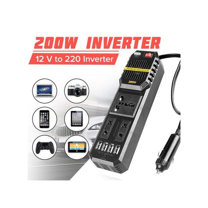 Generic 200W Mini Car Inverter DC 12V To AC 220V Car Power