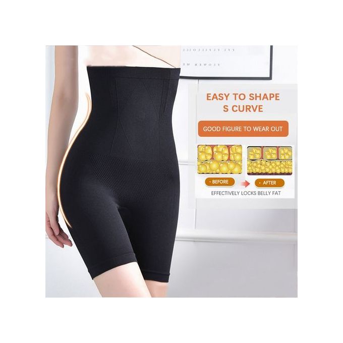 Fashion (Black-Quantum)Flarixa Plus Size Safety Shorts Shaping Shaper  Underwear Seamless Women's Panties High Waist Flat Belly Boxers Spandex  Shorts DOU