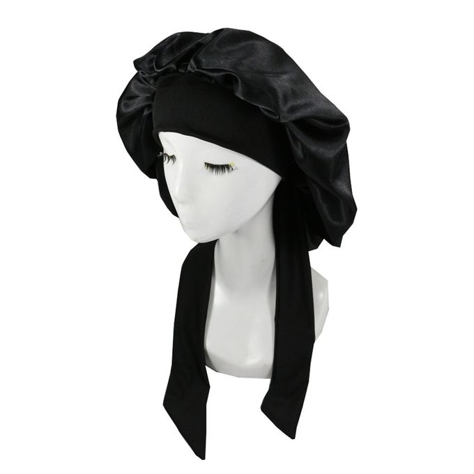 Cheap Women's Satin Solid Sleeping Hat Night Sleep Cap Hair Care Bonnet  Nightcap For Women Men Unisex Cap bonnet de nuit
