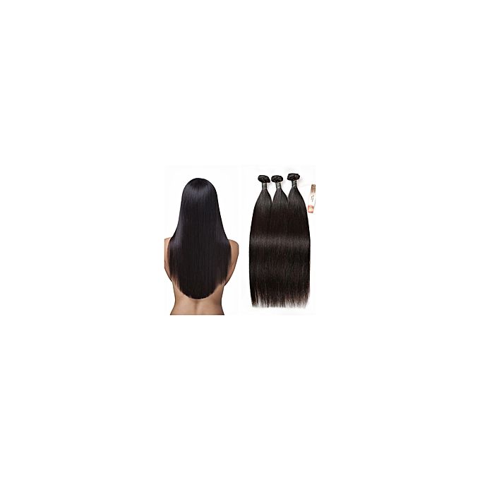 Fashion Bliss Hair Natural Black Silky Straight Hair Weave Bundle